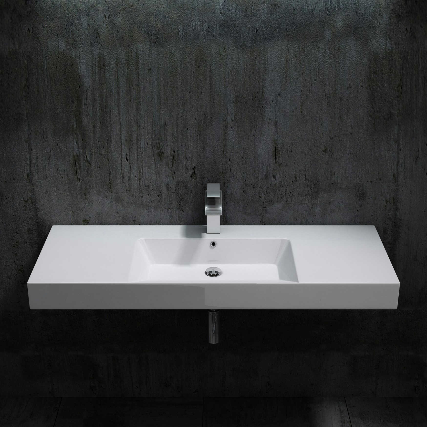 Wall Hung Basin Wall Mounted Basin Cast Marble Bs6036 White