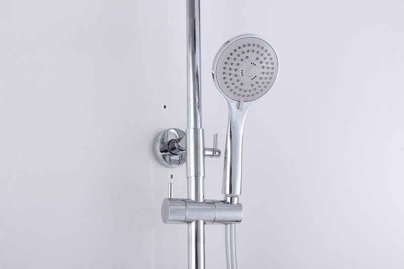 Design-Duschsäule Thermostat 4011 BASIC inkl. Handbrause - Auswahl Duschkopf rund Design-Duschsäule Thermostat 4011 BASIC inkl. Handbrause - Auswahl Duschkopf rund