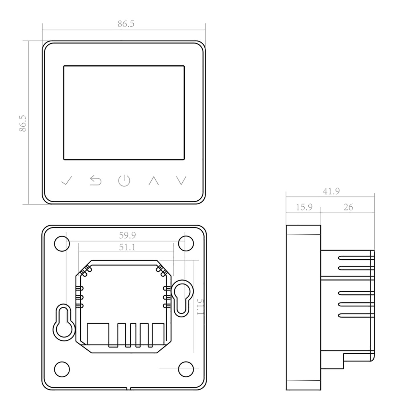 Thermostat ET61W White für elektrische Fußbodenheizung mit TWIN-Technologie - Steuerung über Smartphone Thermostat ET61W White für elektrische Fußbodenheizung mit TWIN-Technologie - Steuerung über Smartphone