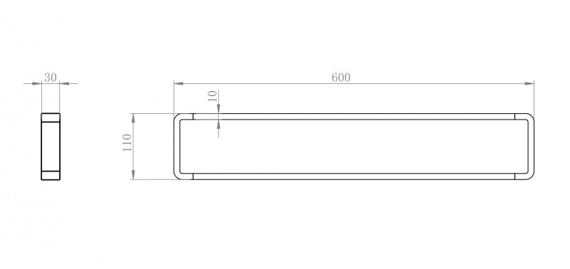 Luxury towel bar SDLHH60 - LINEAR Collection - Toothbrush glass holder / Soap dispenser / Shelf optional Luxury towel bar SDLHH60 - LINEAR Collection - Toothbrush glass holder / Soap dispenser / Shelf optional